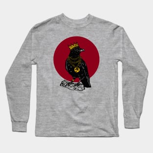 King of Crows on Red Long Sleeve T-Shirt